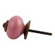 Pink Round Antique Fitting Ceramic Dresser Knob